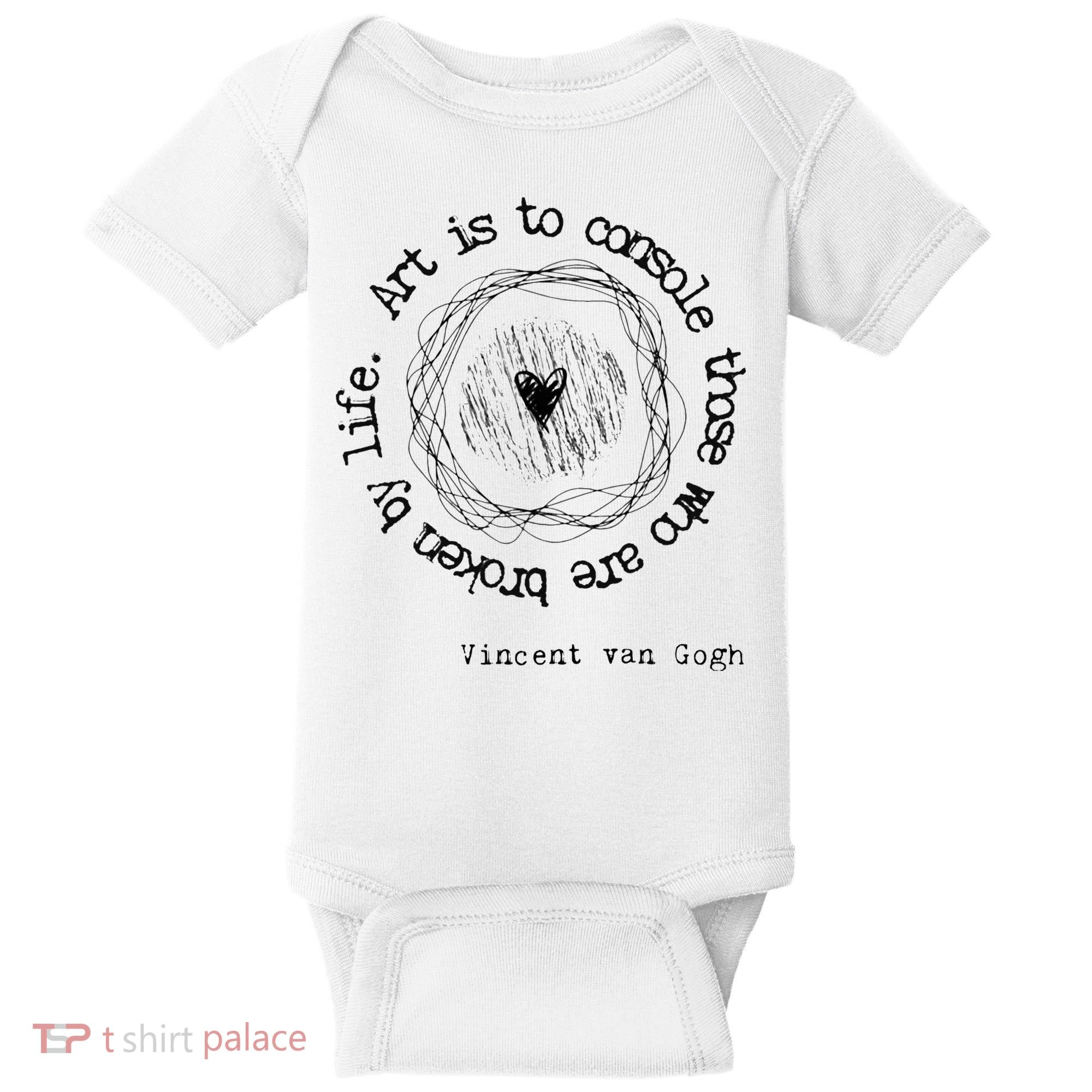Vincent van Gogh Art Artist Inspirational Quote Text  Baby Bodysuit