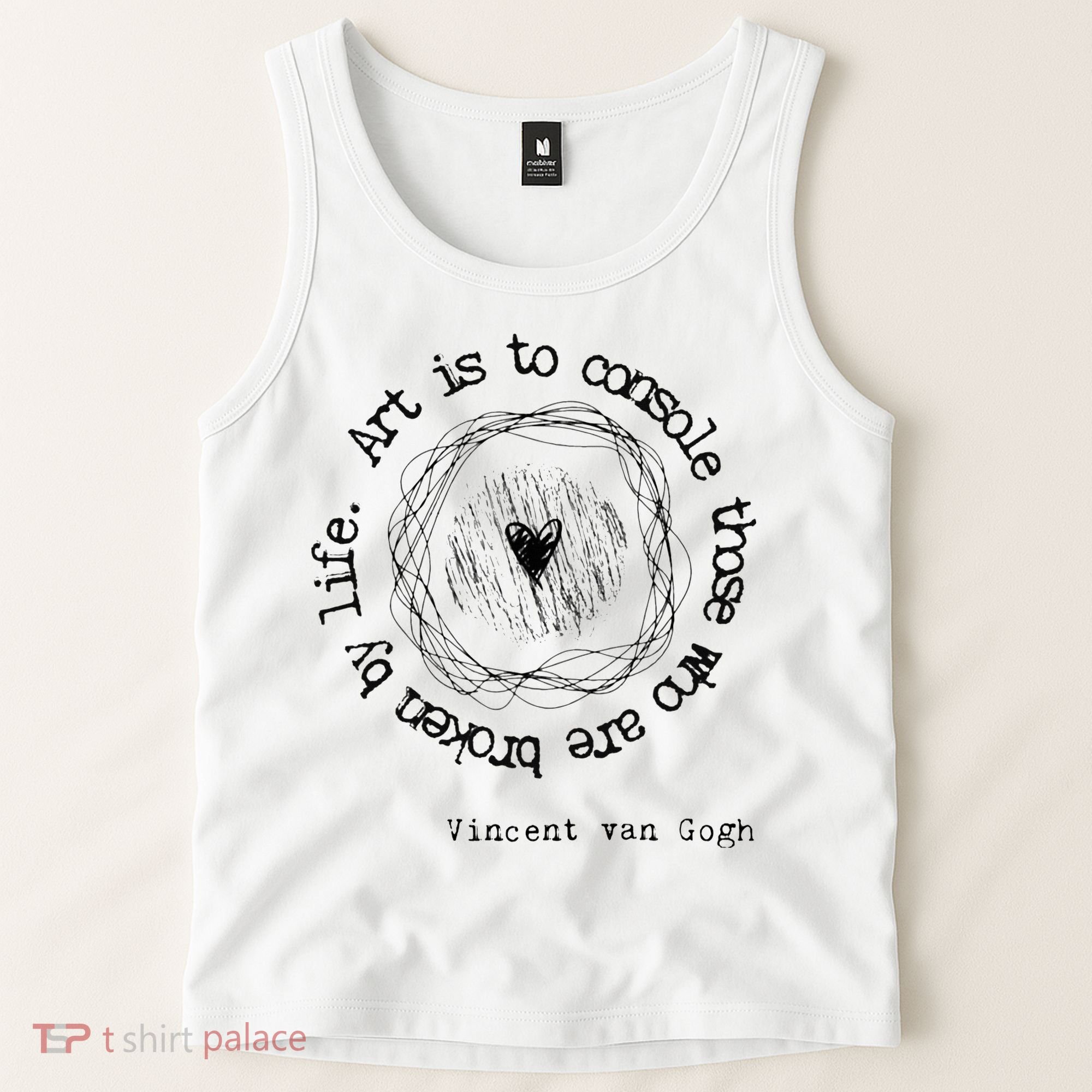 Vincent van Gogh Art Artist Inspirational Quote Text  Tank Top
