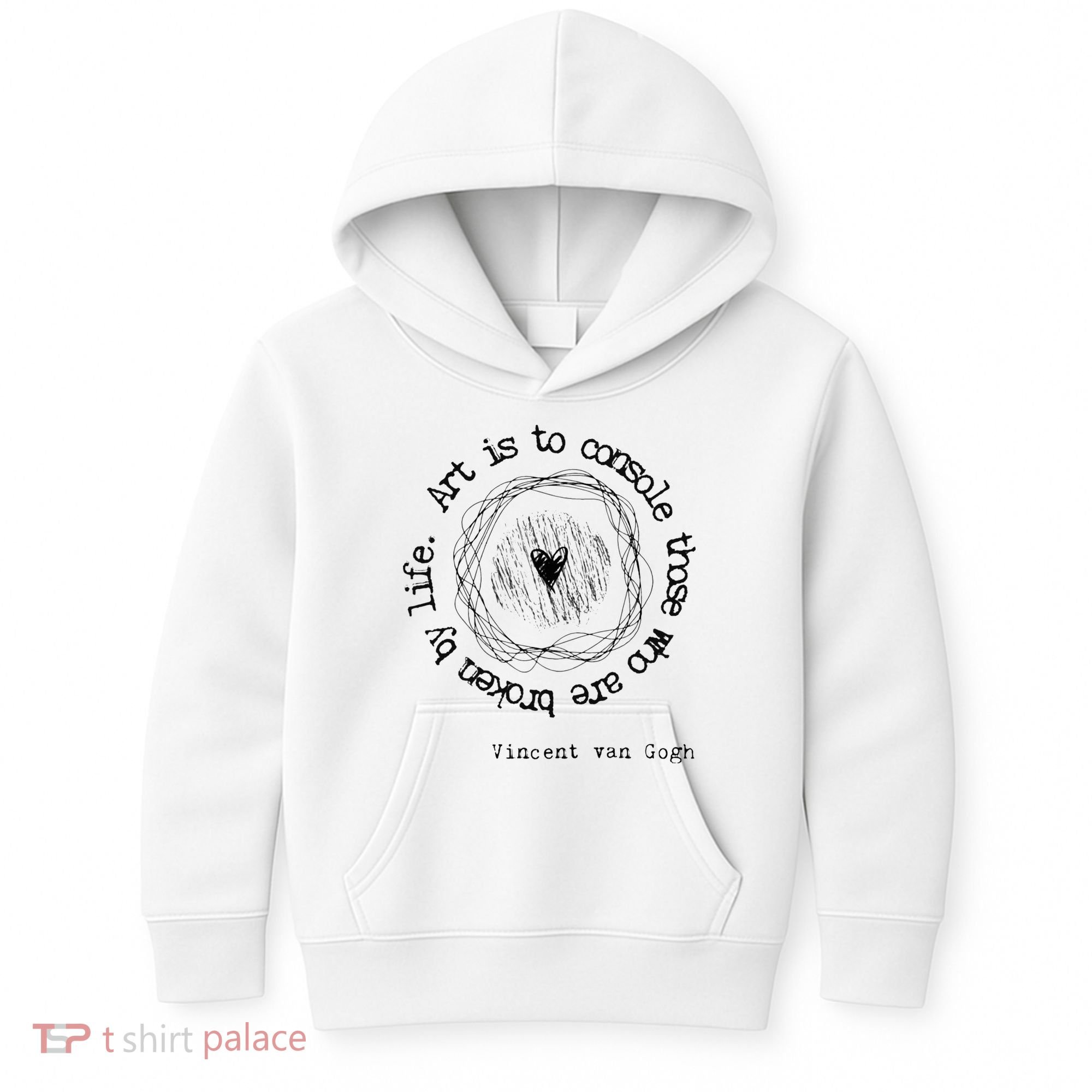 Vincent van Gogh Art Artist Inspirational Quote Text  Kids Hoodie