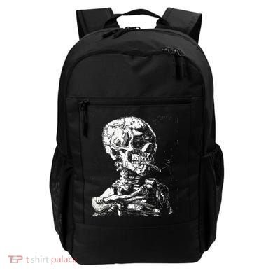 Vincent Van Gogh Skull With Cigarette Skeleton Halloween Backpack