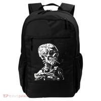Vincent Van Gogh Skull With Cigarette Skeleton Halloween Backpack thumb 0