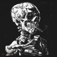 Vincent Van Gogh Skull With Cigarette Skeleton Halloween Bucket Hat thumb 4