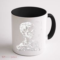 Vincent Van Gogh Skull With Cigarette Skeleton Halloween Coffee Mug thumb 1