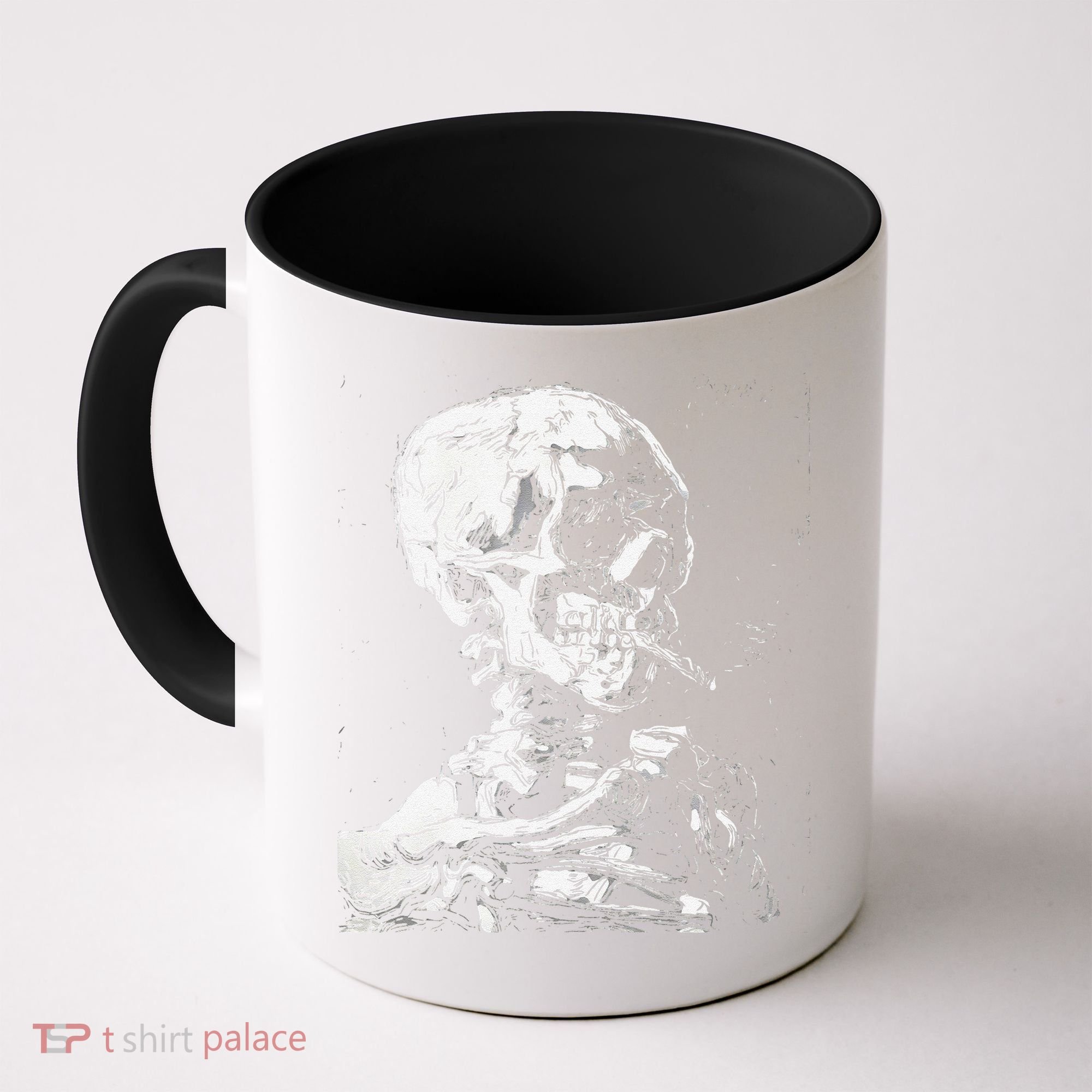 Vincent Van Gogh Skull With Cigarette Skeleton Halloween Coffee Mug
