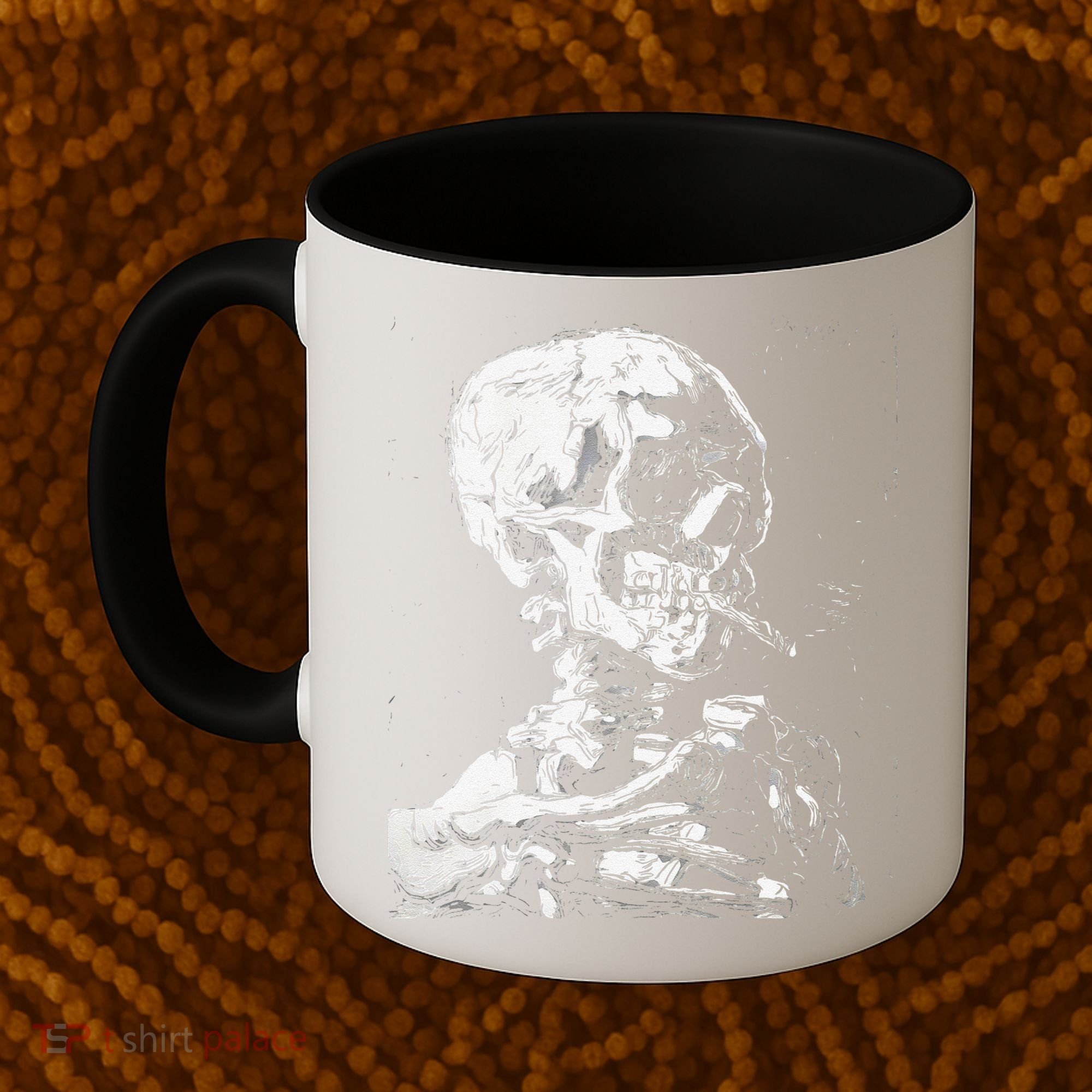 Vincent Van Gogh Skull With Cigarette Skeleton Halloween Coffee Mug