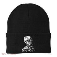 Vincent Van Gogh Skull With Cigarette Skeleton Halloween Beanie thumb 0