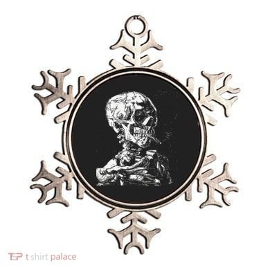 Vincent Van Gogh Skull With Cigarette Skeleton Halloween Ornament
