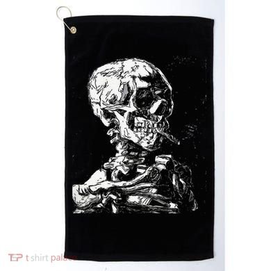Vincent Van Gogh Skull With Cigarette Skeleton Halloween Golf Towel