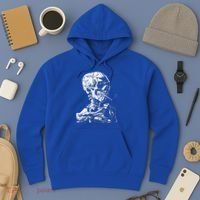 Vincent Van Gogh Skull With Cigarette Skeleton Halloween Hoodie thumb 3