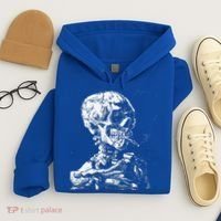 Vincent Van Gogh Skull With Cigarette Skeleton Halloween Hoodie thumb 4