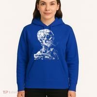 Vincent Van Gogh Skull With Cigarette Skeleton Halloween Hoodie thumb 5