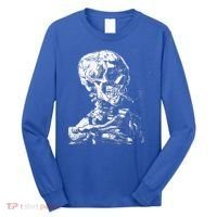 Vincent Van Gogh Skull With Cigarette Skeleton Halloween Long Sleeve Shirt thumb 0
