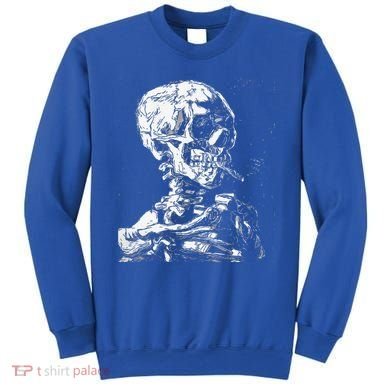 Vincent Van Gogh Skull With Cigarette Skeleton Halloween Sweatshirt