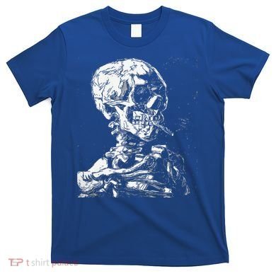 Vincent Van Gogh Skull With Cigarette Skeleton Halloween T-Shirt
