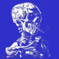 Vincent Van Gogh Skull With Cigarette Skeleton Halloween Mousepad thumb 1