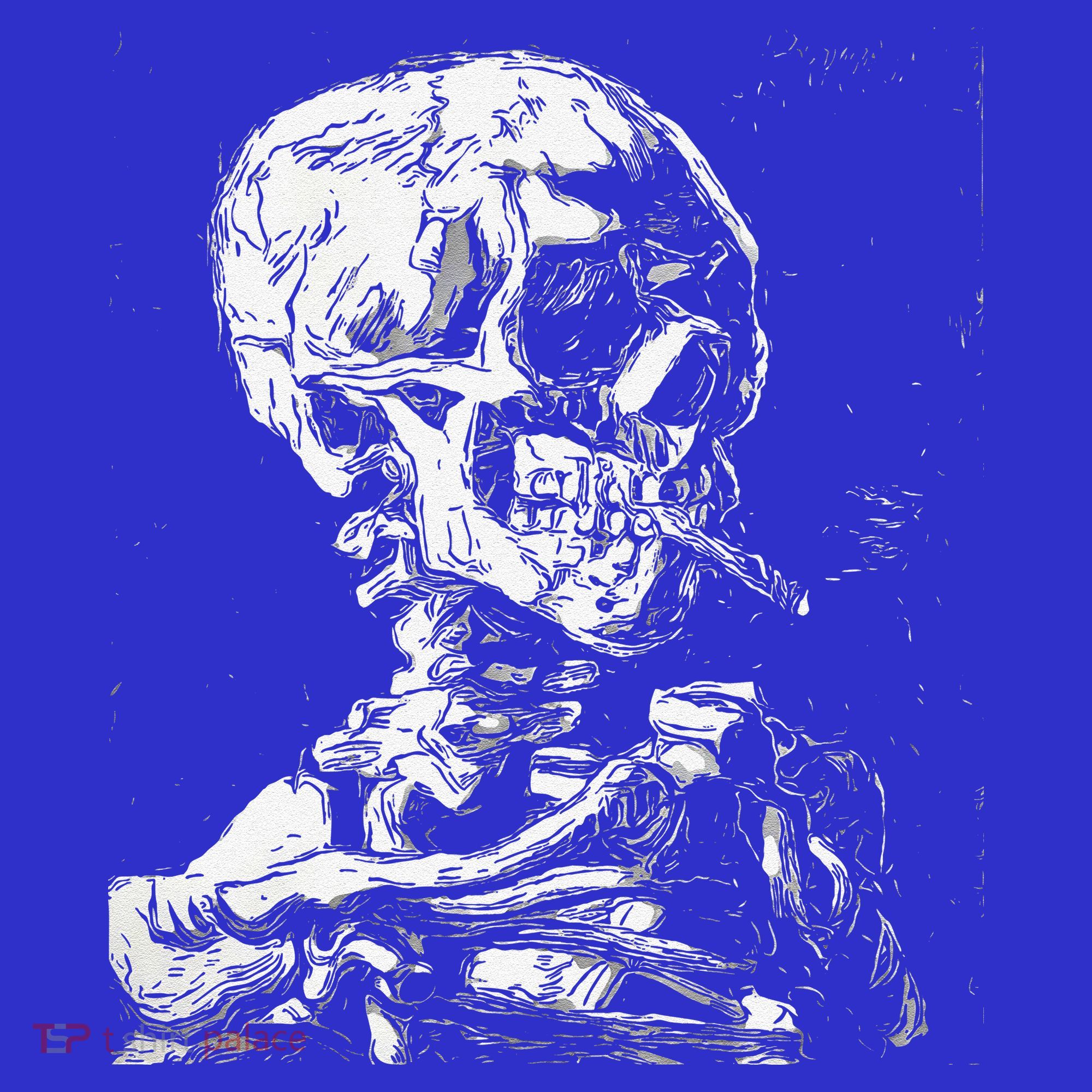 Vincent Van Gogh Skull With Cigarette Skeleton Halloween Women's Tank Top