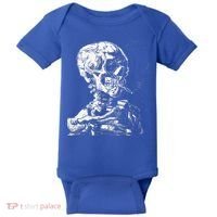 Vincent Van Gogh Skull With Cigarette Skeleton Halloween Baby Bodysuit thumb 0