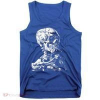 Vincent Van Gogh Skull With Cigarette Skeleton Halloween Tank Top thumb 0