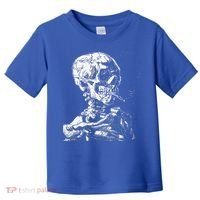Vincent Van Gogh Skull With Cigarette Skeleton Halloween Toddler T-Shirt thumb 0