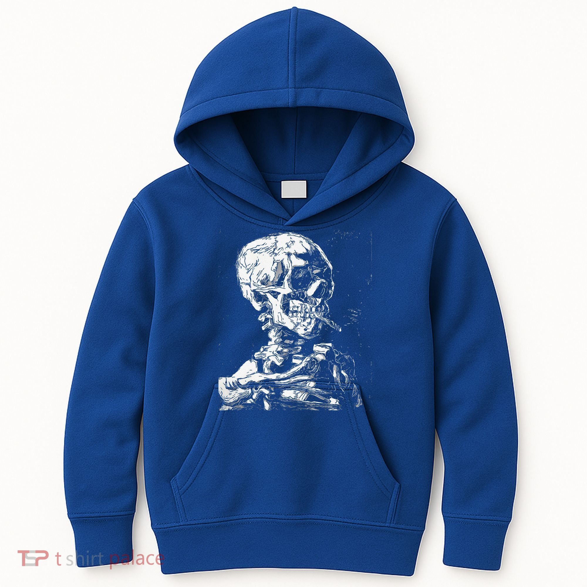 Vincent Van Gogh Skull With Cigarette Skeleton Halloween Kids Hoodie