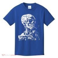 Vincent Van Gogh Skull With Cigarette Skeleton Halloween Kids T-Shirt thumb 0