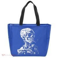 Vincent Van Gogh Skull With Cigarette Skeleton Halloween Tote Bag thumb 0