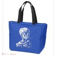 Vincent Van Gogh Skull With Cigarette Skeleton Halloween Tote Bag thumb 3
