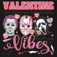 Valentine Vibes Horror Characters Funny Scary Valentine's Day Toddler Hoodie thumb 2