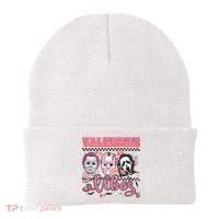 Valentine Vibes Horror Characters Funny Scary Valentine's Day Beanie thumb 0