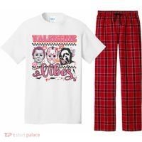 Valentine Vibes Horror Characters Funny Scary Valentine's Day Pajama Set thumb 0