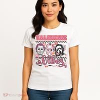 Valentine Vibes Horror Characters Funny Scary Valentine's Day Women's T-Shirt thumb 4