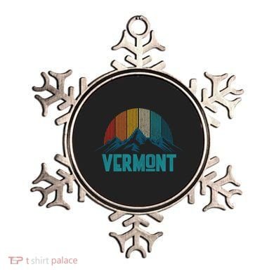 Vermont Vintage Mountains Nature Hiking Souvenir Gift Ornament