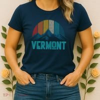 Vermont Vintage Mountains Nature Hiking Souvenir Gift Women's T-Shirt thumb 2