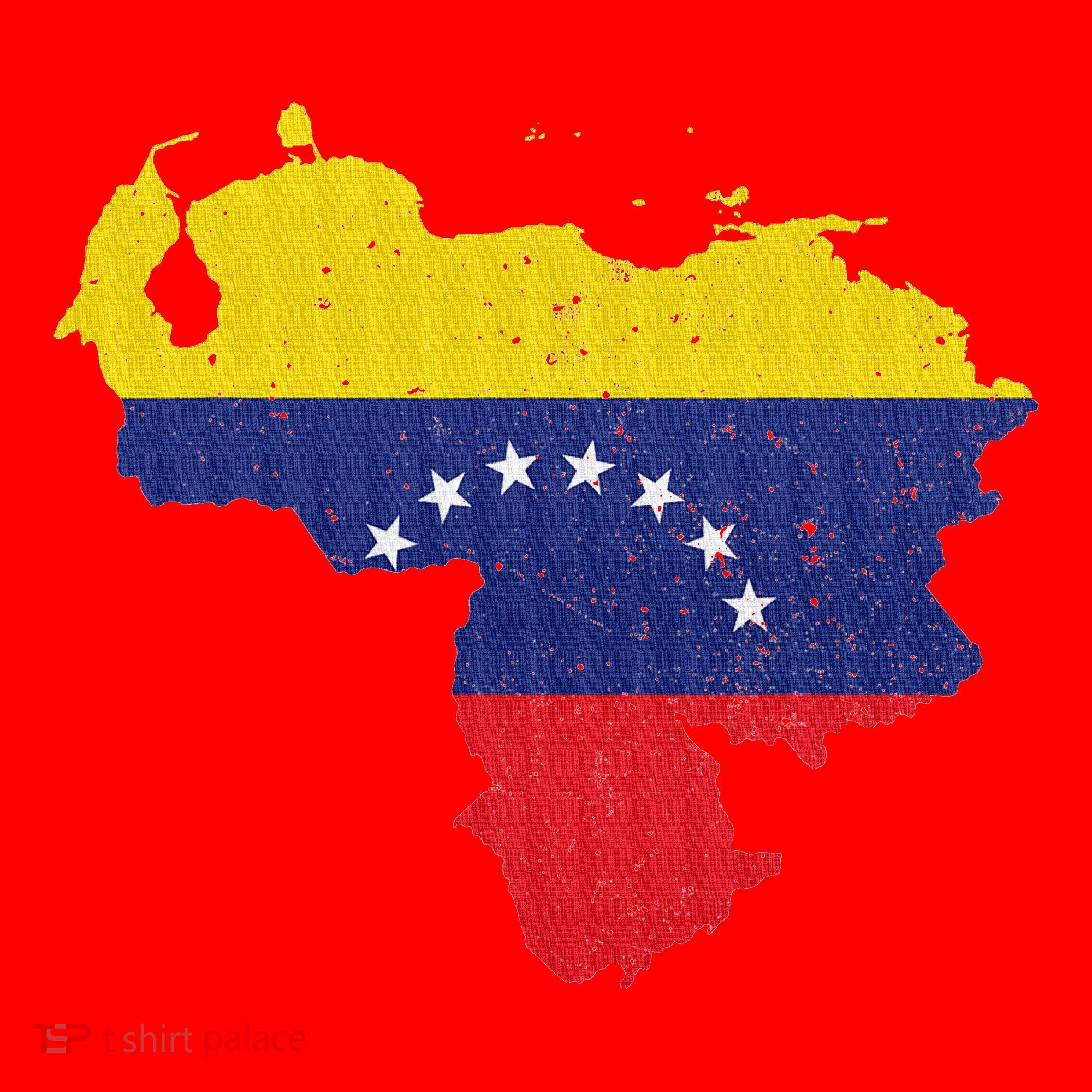Vintage Venezuela Map 7 Stars Flag Venezuela Flag Santa Hat