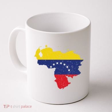 Vintage Venezuela Map 7 Stars Flag Venezuela Flag Coffee Mug