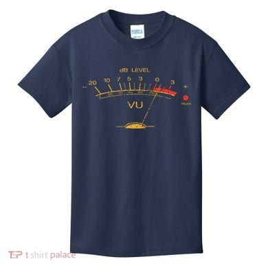 Volume Vu Meter Vintage Audio Engineer Recording Kids T-Shirt