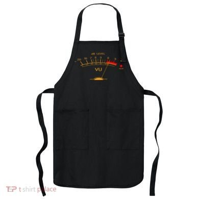 Volume Vu Meter Audio Engineer Recording Studio Gear Head Musician Guitar Apron