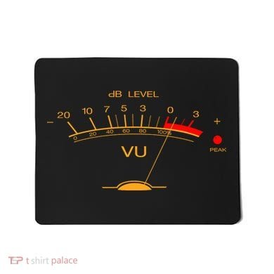 Volume Vu Meter Audio Engineer Recording Studio Gear Head Musician Guitar Mousepad