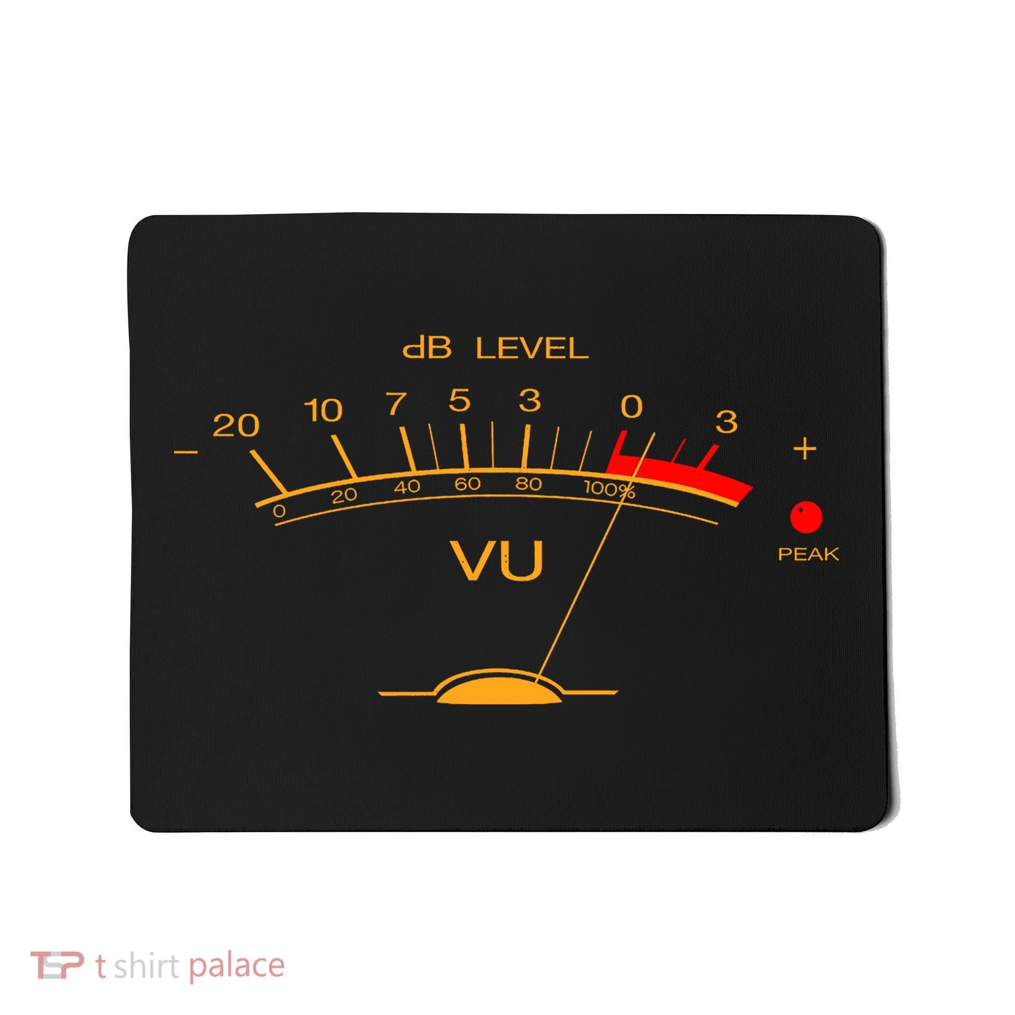 Volume Vu Meter Audio Engineer Recording Studio Gear Head Musician Guitar Mousepad
