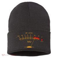Volume Vu Meter Audio Engineer Recording Studio Gear Head Musician Guitar Sustainable Knit Beanie thumb 0