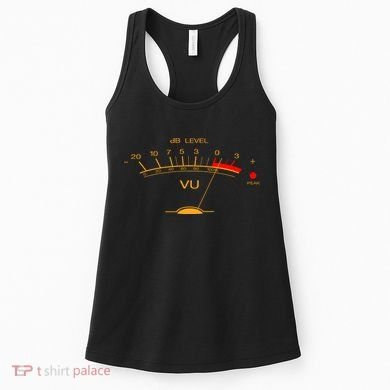 Volume Vu Meter Audio Engineer Recording Studio Gear Head Musician Guitar Women's Tank Top