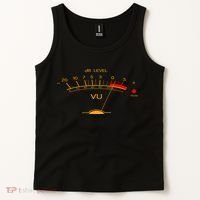 Volume Vu Meter Audio Engineer Recording Studio Gear Head Musician Guitar Tank Top thumb 2