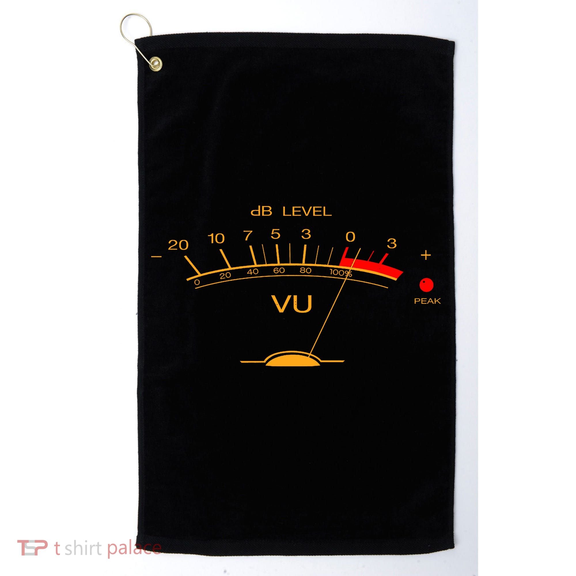 Volume Vu Meter Audio Engineer Recording Studio Gear Head Musician Guitar Golf Towel
