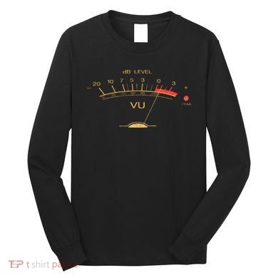 Volume VU Meter Vintage Audio Engineer Recording Studio Long Sleeve Shirt