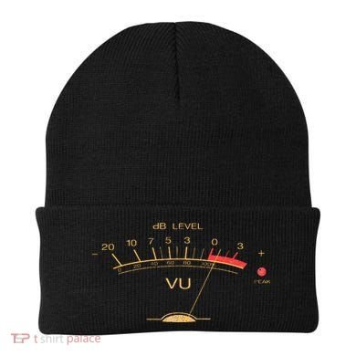 Volume VU Meter Vintage Audio Engineer Recording Studio Beanie