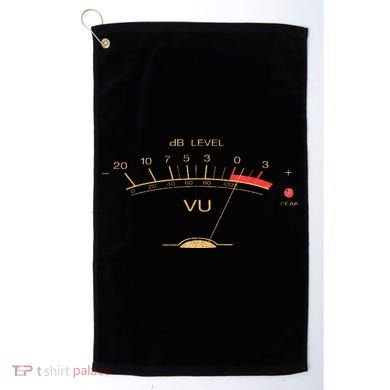 Volume VU Meter Vintage Audio Engineer Recording Studio Golf Towel