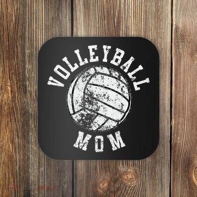 Vintage Volleyball Mom Coaster