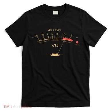 Volume VU Meter Vintage Audio Engineer Recording Studio T-Shirt