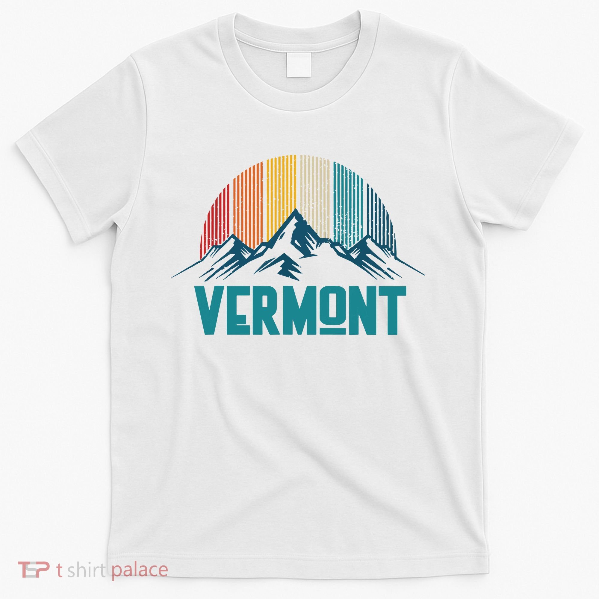 Vermont Vintage Mountains Nature Hiking Souvenir Gift T-Shirt