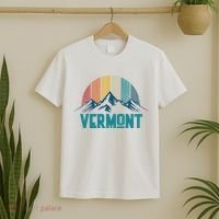 Vermont Vintage Mountains Nature Hiking Souvenir Gift T-Shirt thumb 2
